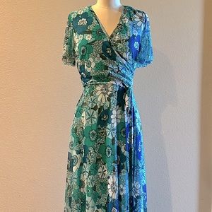Blue Floral Maxi Dress